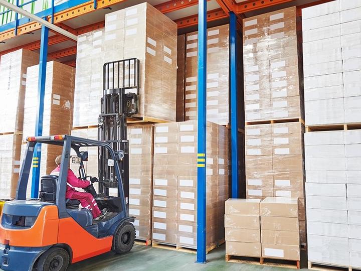 working in a warehouse