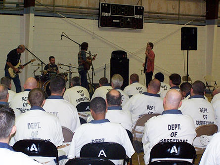 band performing for offenders